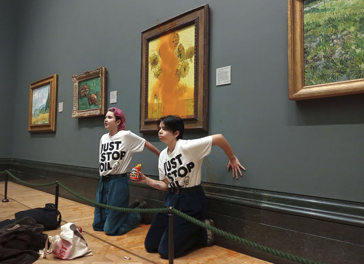 Britain Van Gogh Protest